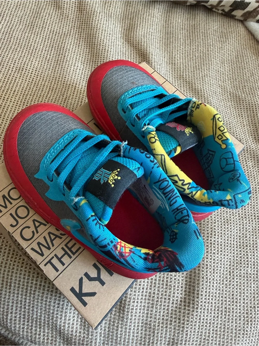 Nike Kids Kyrie 8 SE Toddler Sneakers - Black/Red/Yellow/Blue